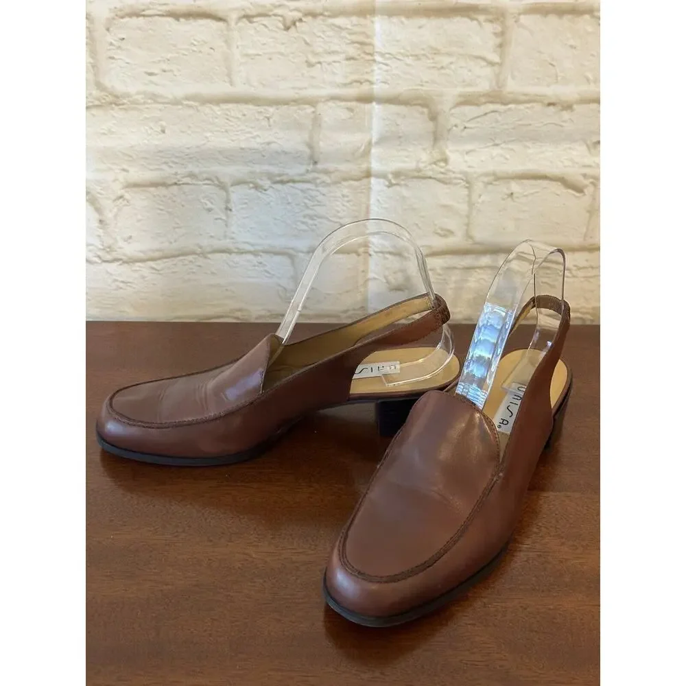 UNISA Womens Shoes Brown‎ SlingBacks Flats 8B